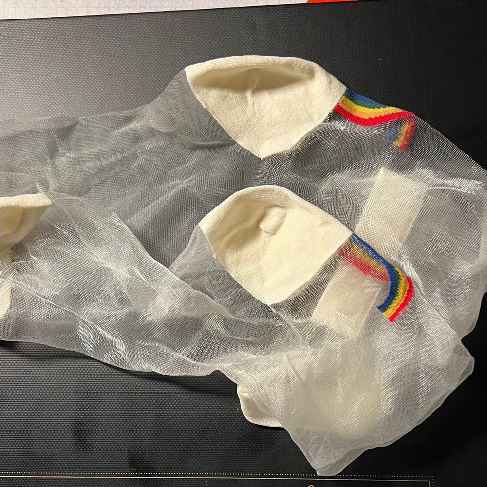 Anthropologie Sheer Socks with Rainbow